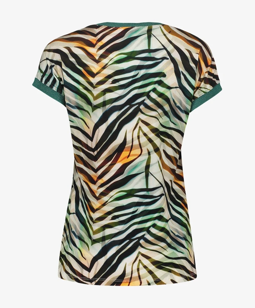 Geisha T-shirt Rib Jersey Allover Print