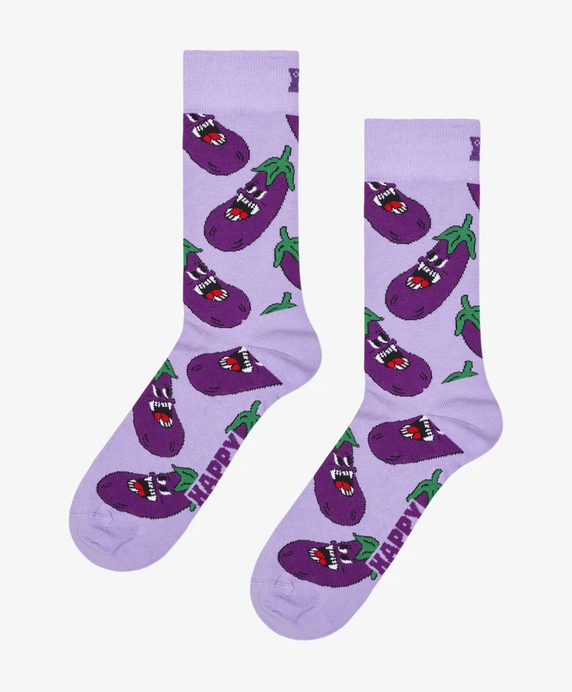 Happy Socks Sokken Angry Eggplant