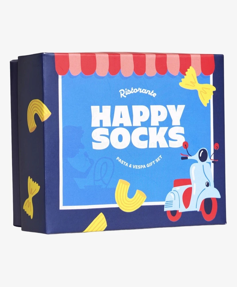 Happy Socks Sokken Pasta & Scooters 2-Pack