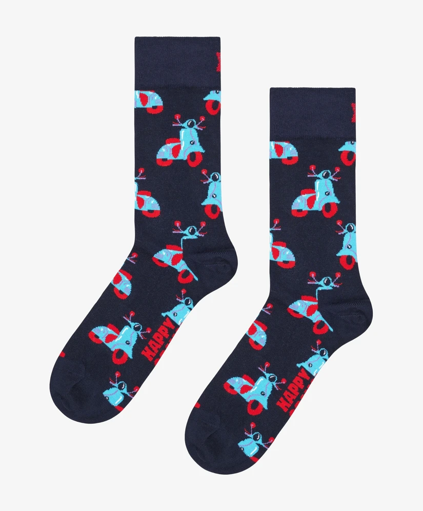 Happy Socks Sokken Pasta & Scooters 2-Pack