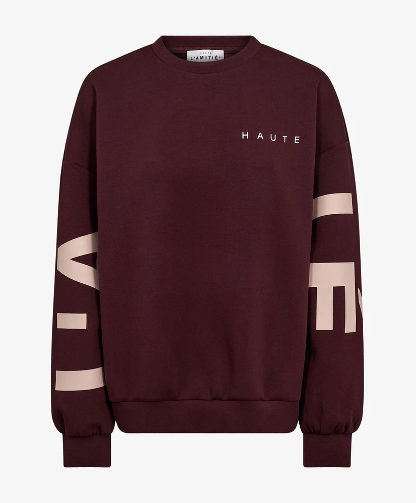 Haute L'amitié Sweater Maxi Split Logo