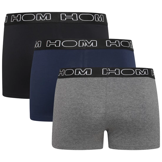 HOM Shorts Basic 3-Pack Zwart/Grijs/Donkerblauw