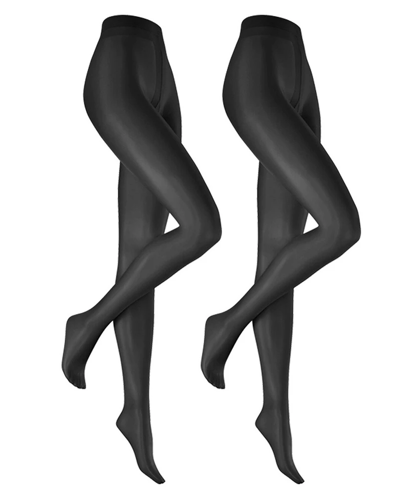 Hudson Panty Simply Shine 15 Denier Zwart 2-Pack