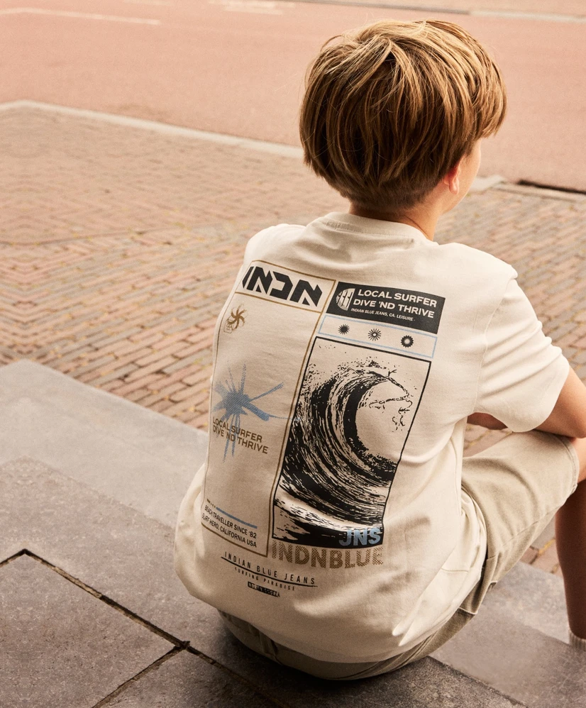 Indian Blue Jeans T-shirt Indn Backprint