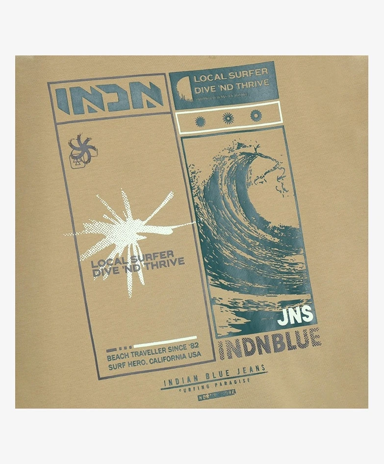 Indian Blue Jeans T-shirt Indn Backprint