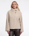 Jacket with high collar