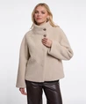Jacket with high collar