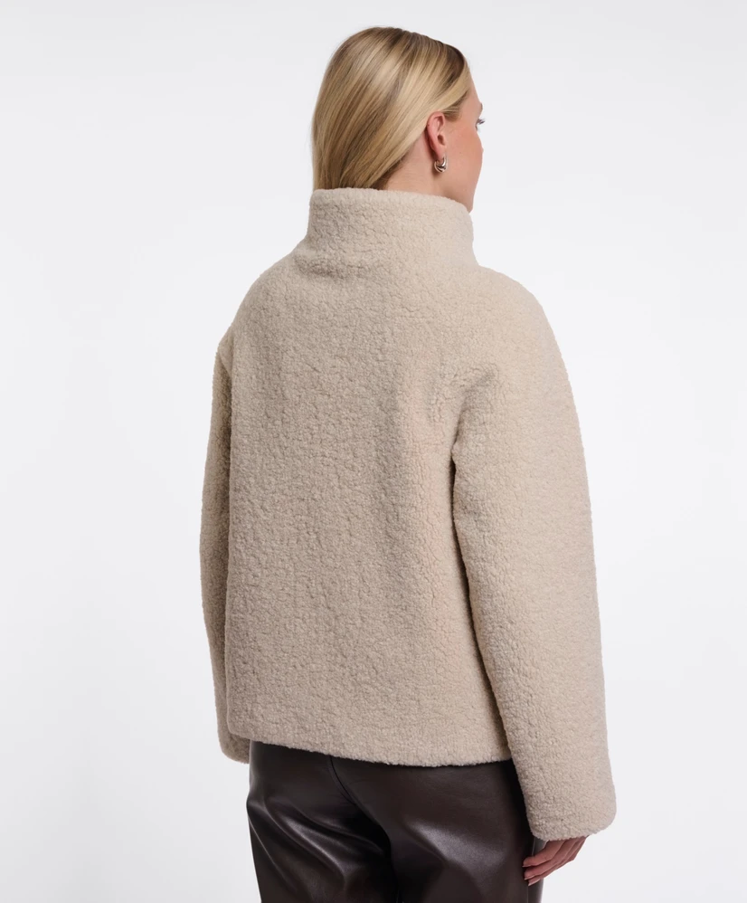 Jacket with high collar