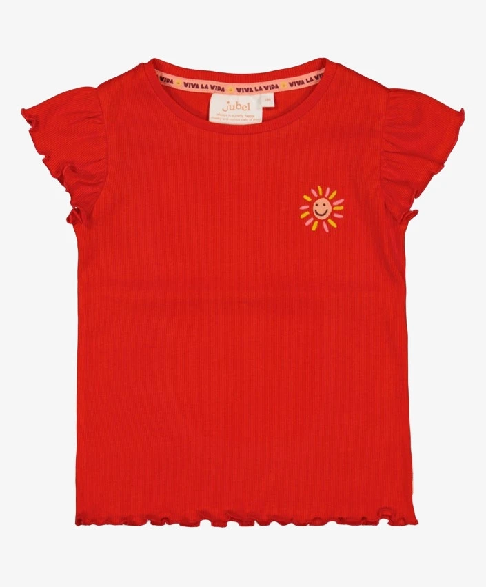 JUBEL T-shirt Rib Ruffel