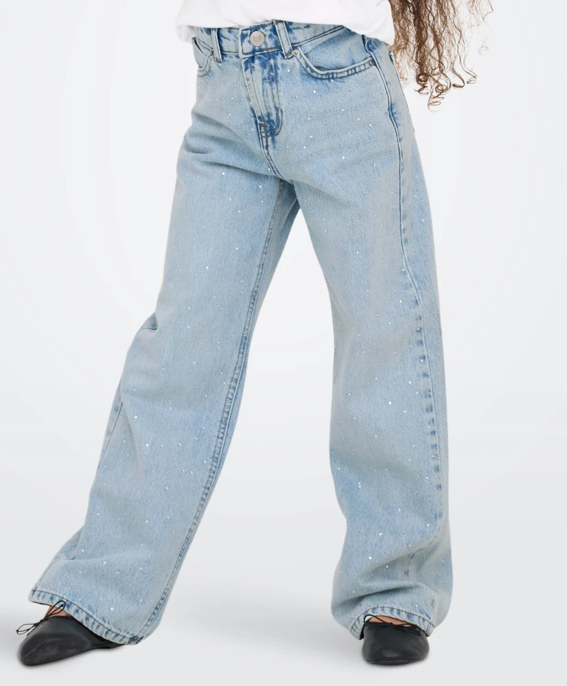 KIDS ONLY Jeans Cobain Rhinestone Wide Leg