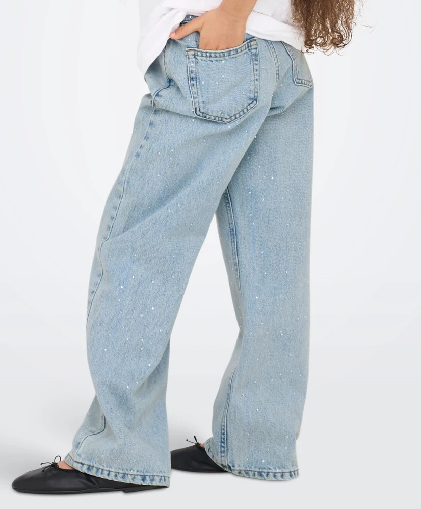 KIDS ONLY Jeans Cobain Rhinestone Wide Leg