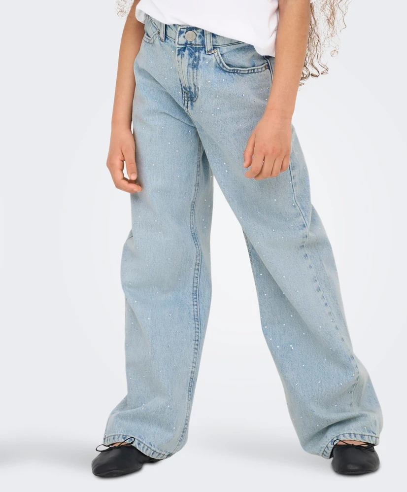 KIDS ONLY Jeans Cobain Rhinestone Wide Leg