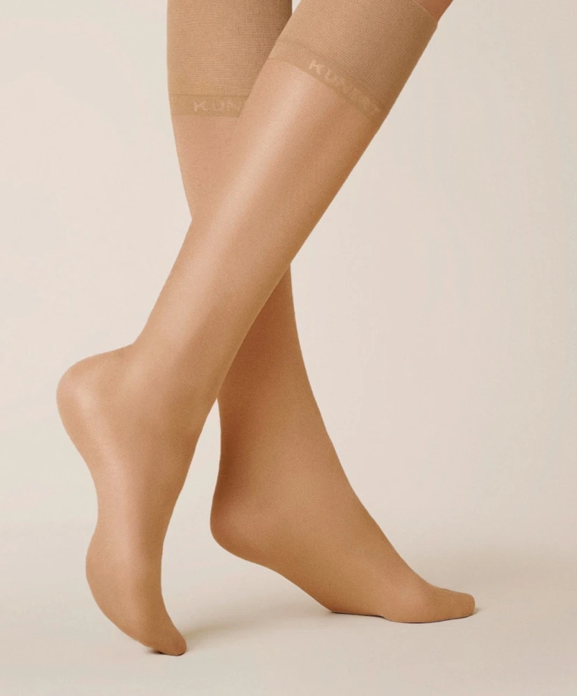 Kunert Kniekousen Satin Look 20 Denier Tan