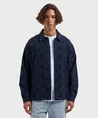 LAW OF THE SEA Overshirt Marine Jacquard