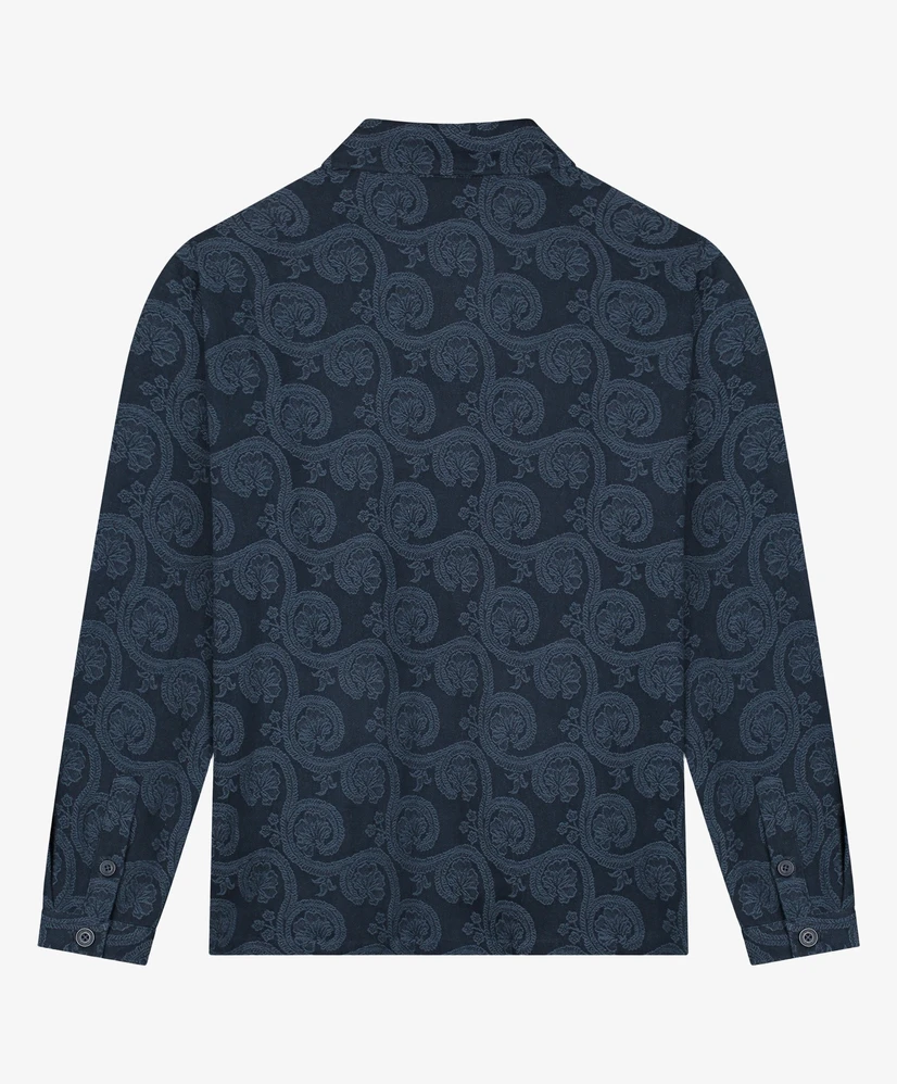 LAW OF THE SEA Overshirt Marine Jacquard
