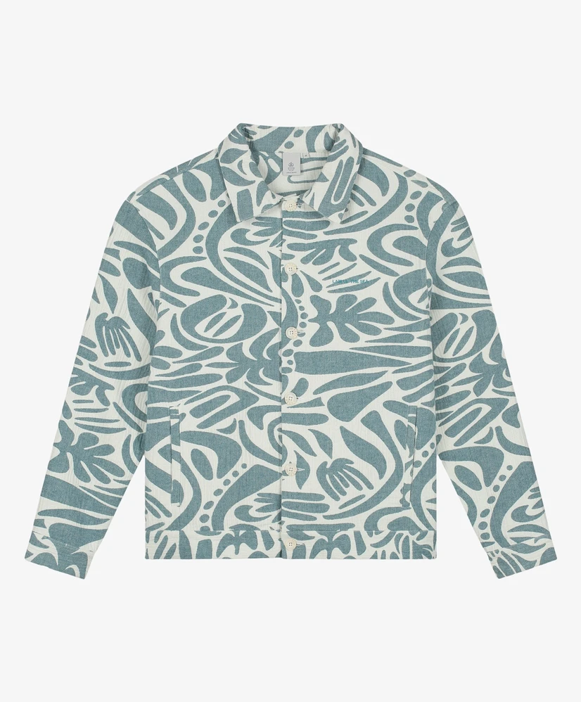 LAW OF THE SEA Overshirt Sapphire Jacquard