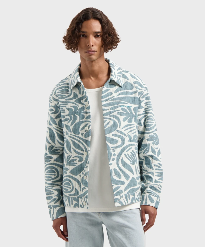 LAW OF THE SEA Overshirt Sapphire Jacquard