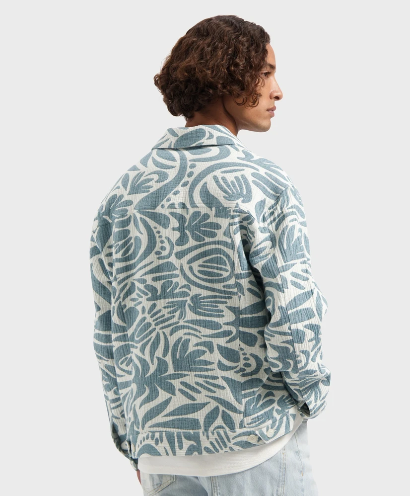 LAW OF THE SEA Overshirt Sapphire Jacquard