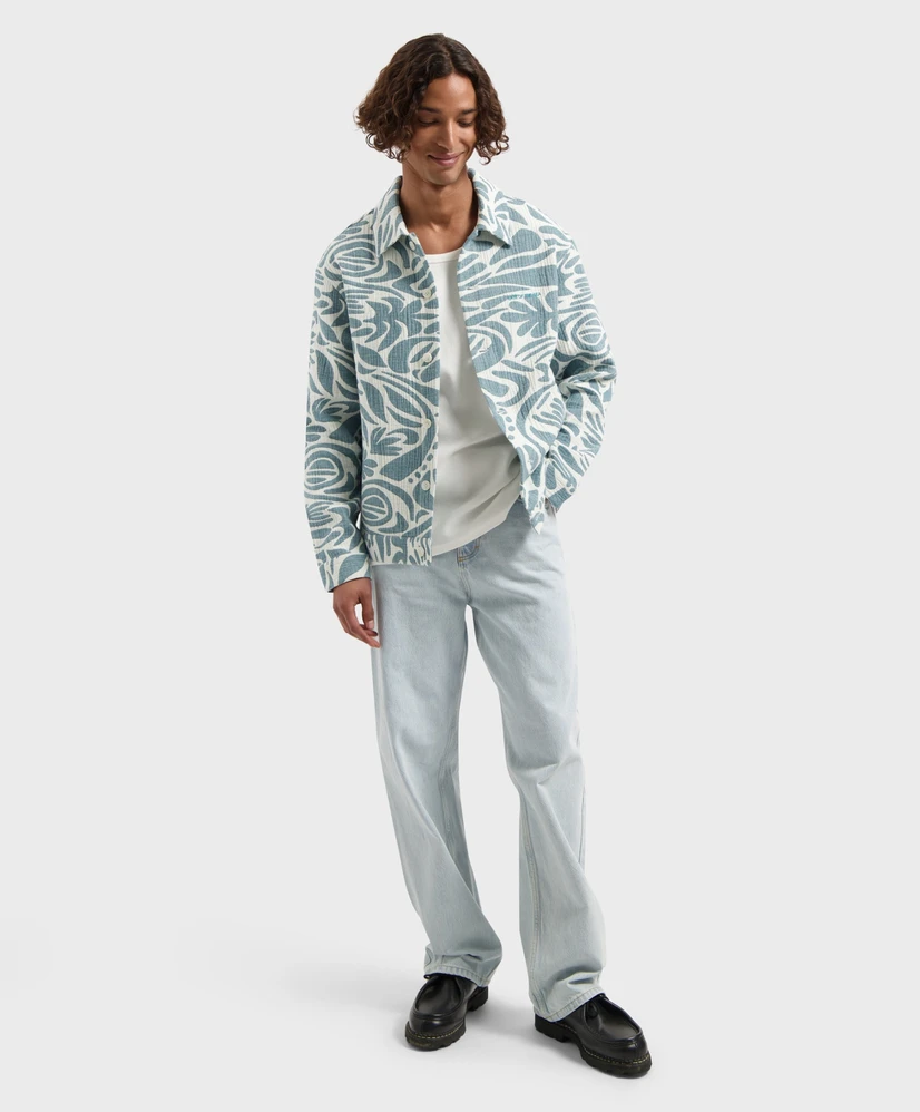 LAW OF THE SEA Overshirt Sapphire Jacquard