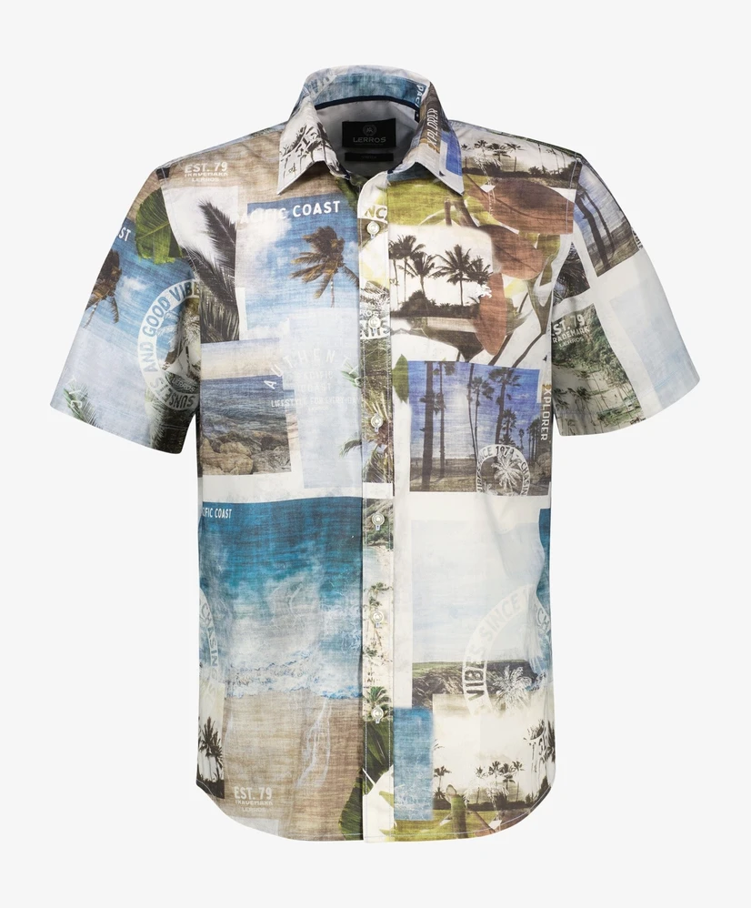 LERROS Overhemd Beach Print