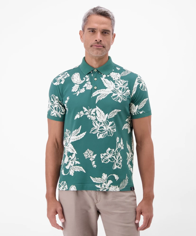 LERROS Polo Bloemen Print