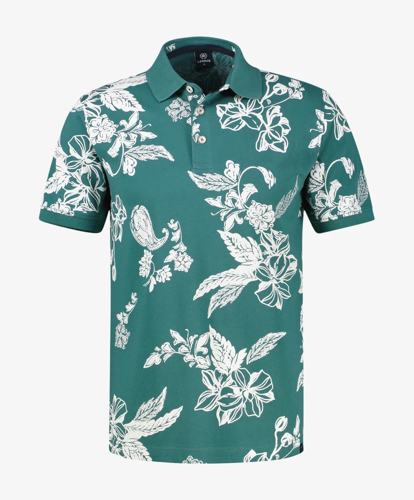 LERROS Polo Bloemen Print