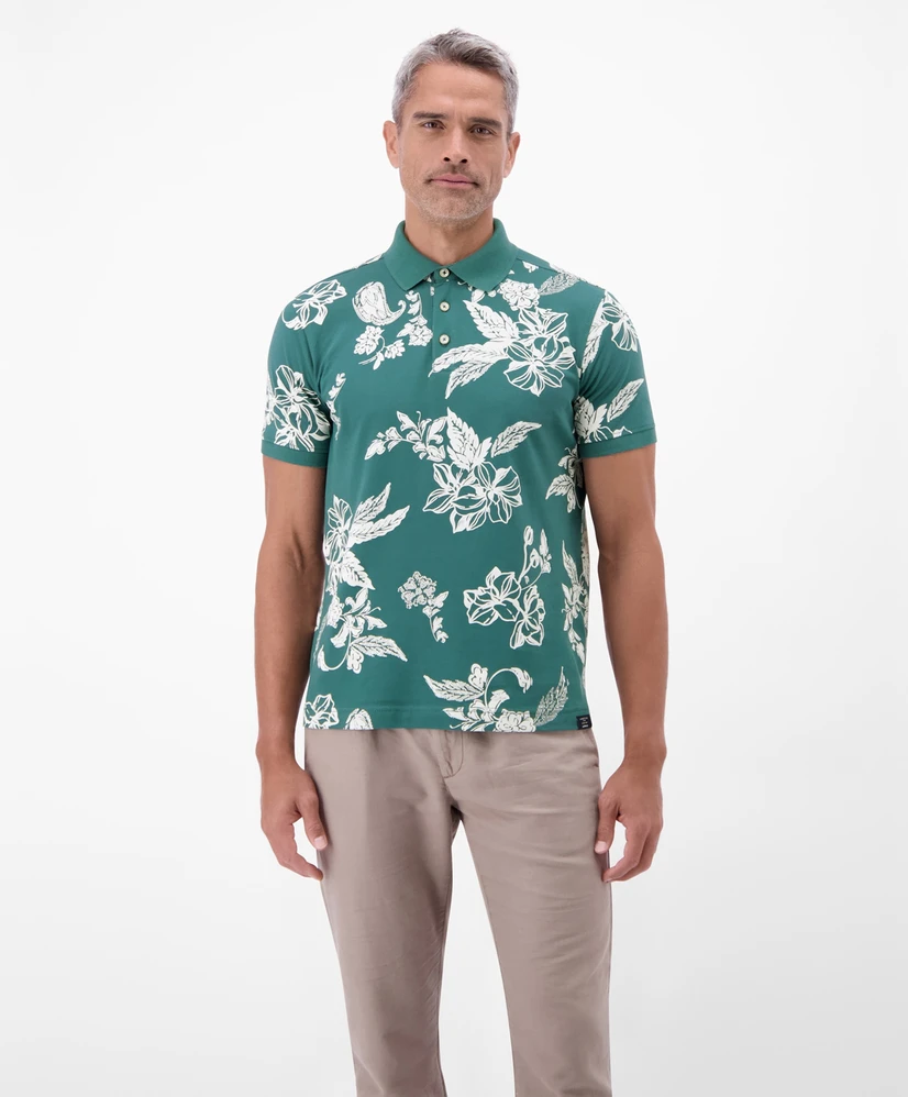 LERROS Polo Bloemen Print