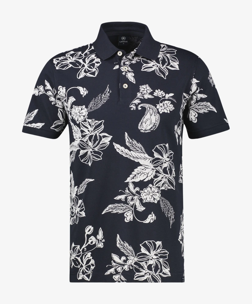 LERROS Polo Bloemen Print