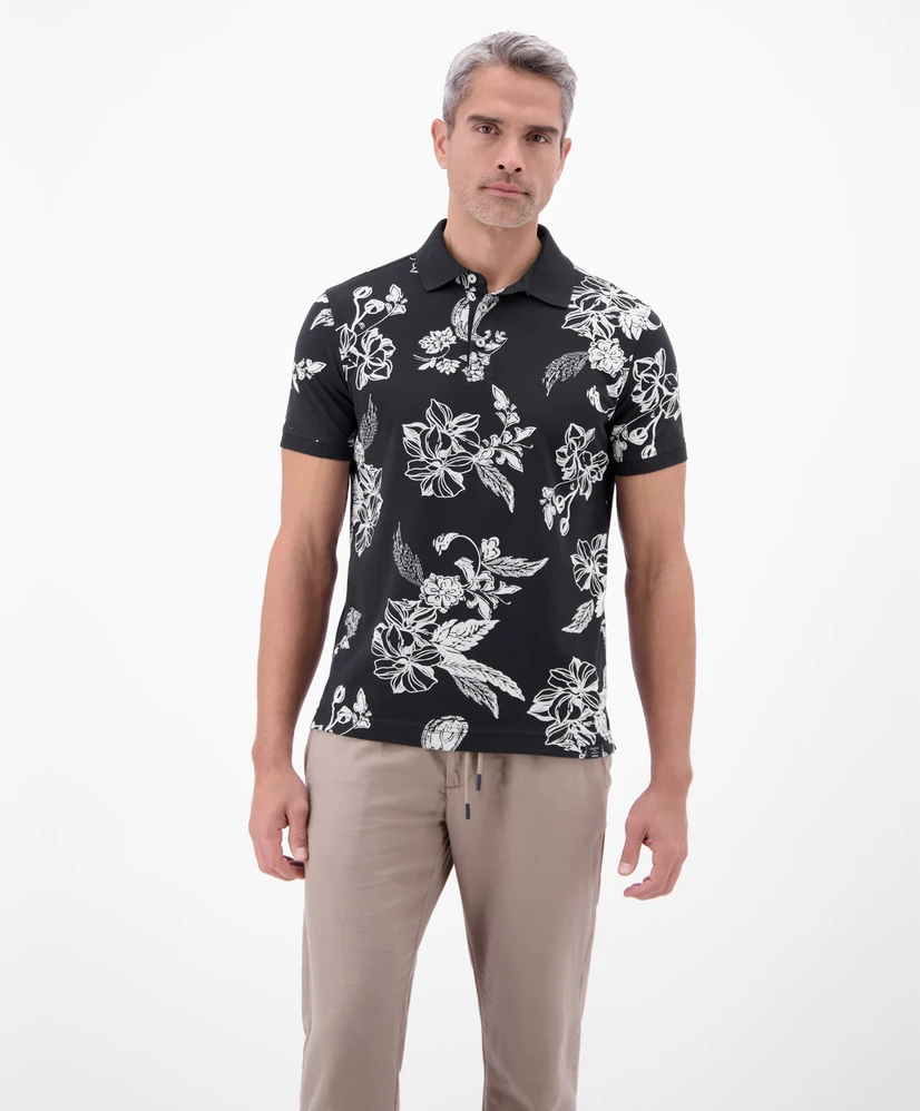 LERROS Polo Bloemen Print