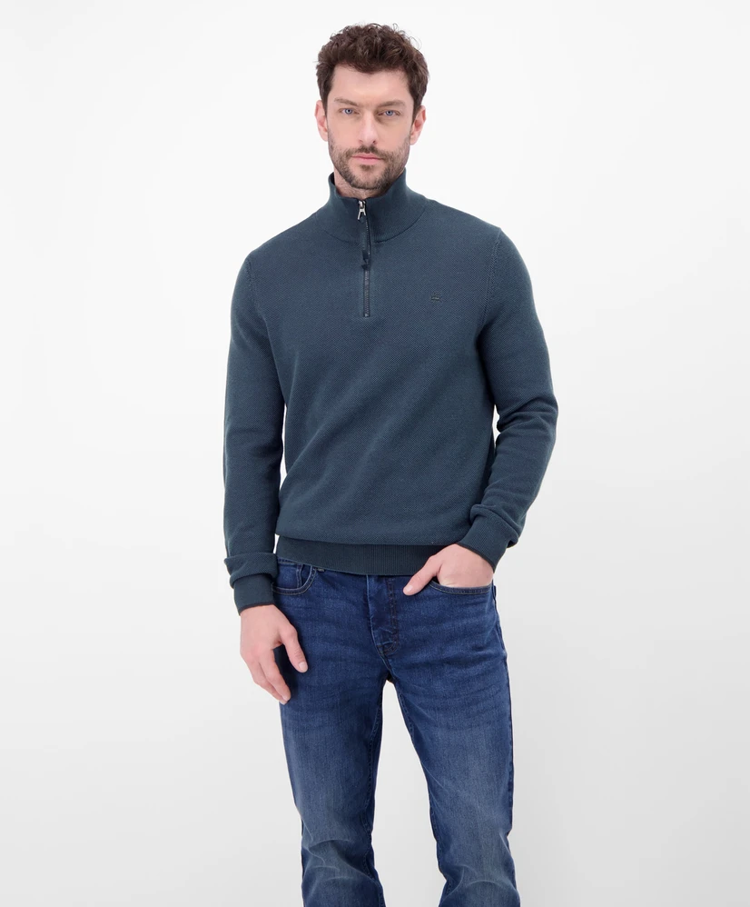 LERROS Trui Half Zip Strick