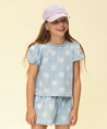 LOOXS Little Blouse Denim Bleach Hearts
