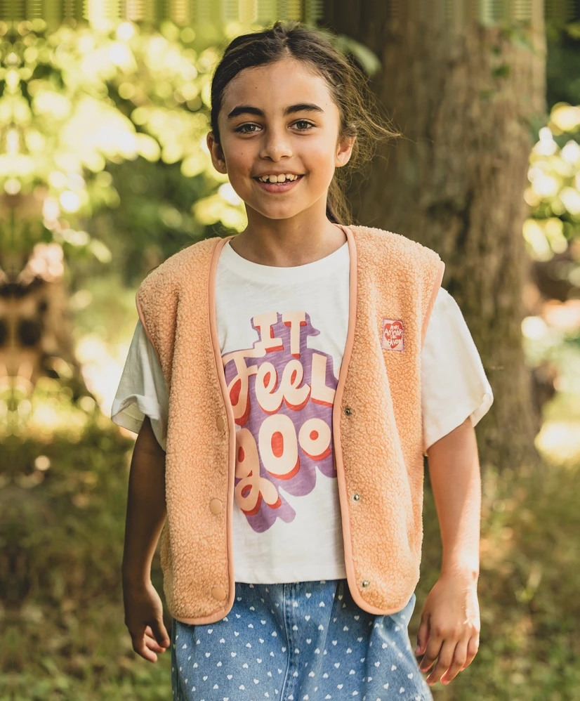 LOOXS Little Gilet Teddy Love Yourself