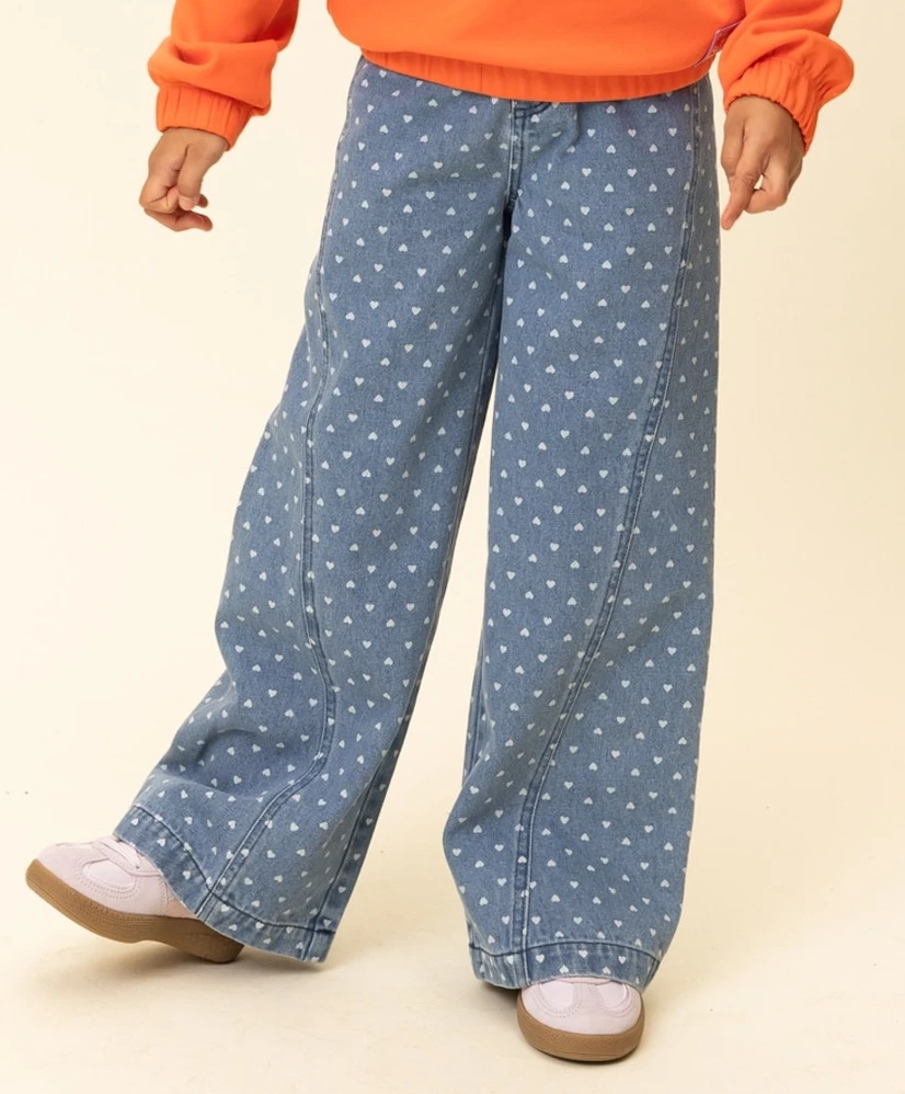 LOOXS Little Jeans Hearts Wide Leg
