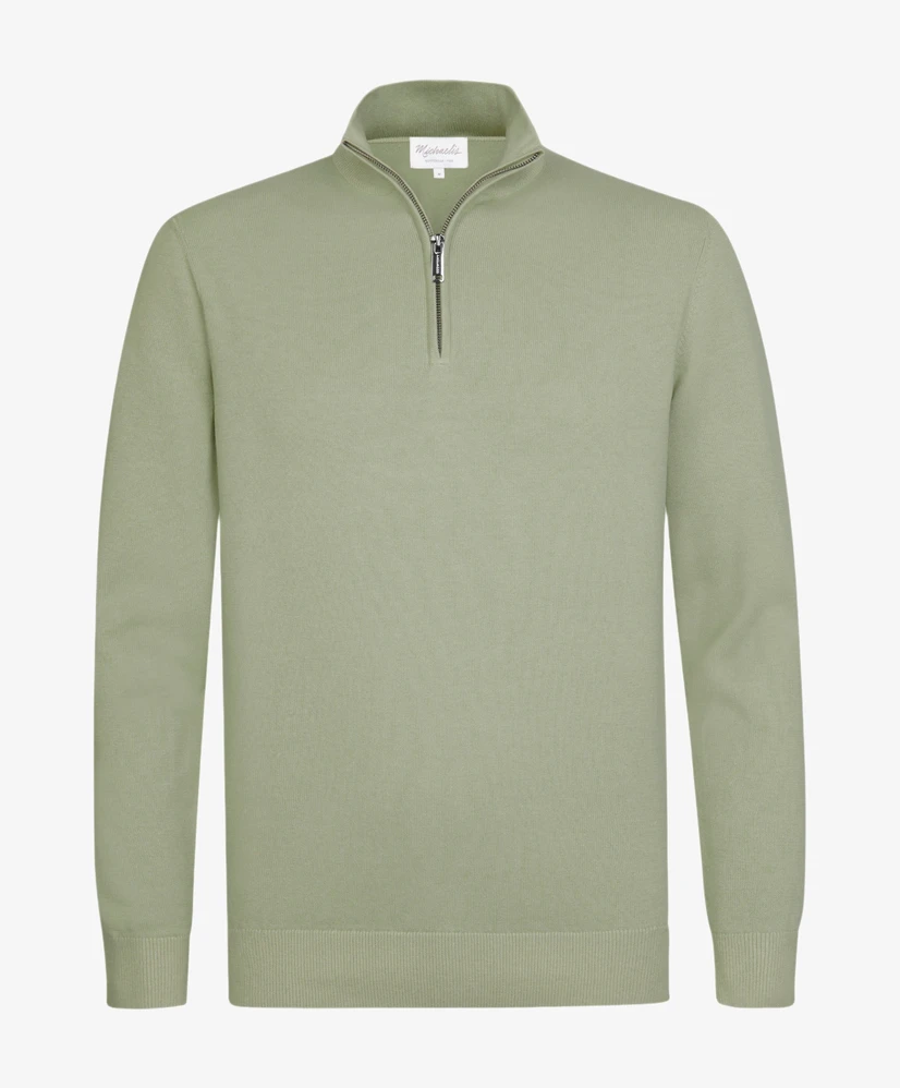 Michaelis Half Zip Trui Effen