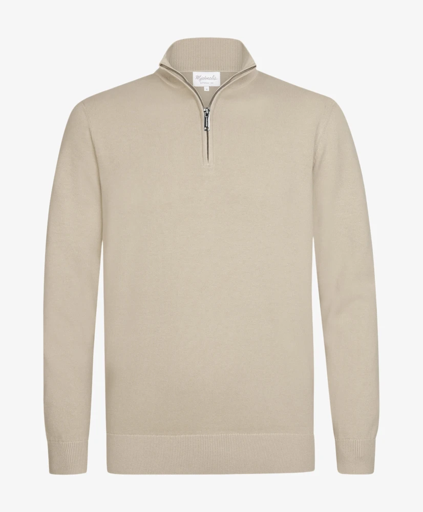 Michaelis Half Zip Trui Effen