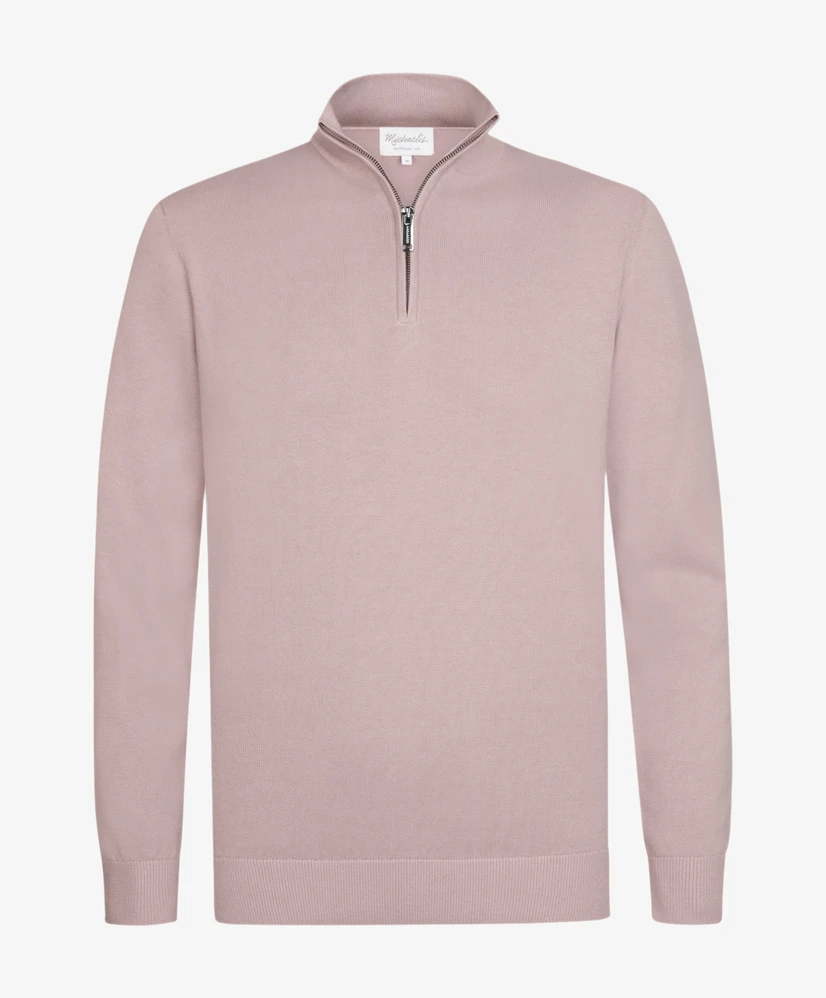 Michaelis Half Zip Trui Effen