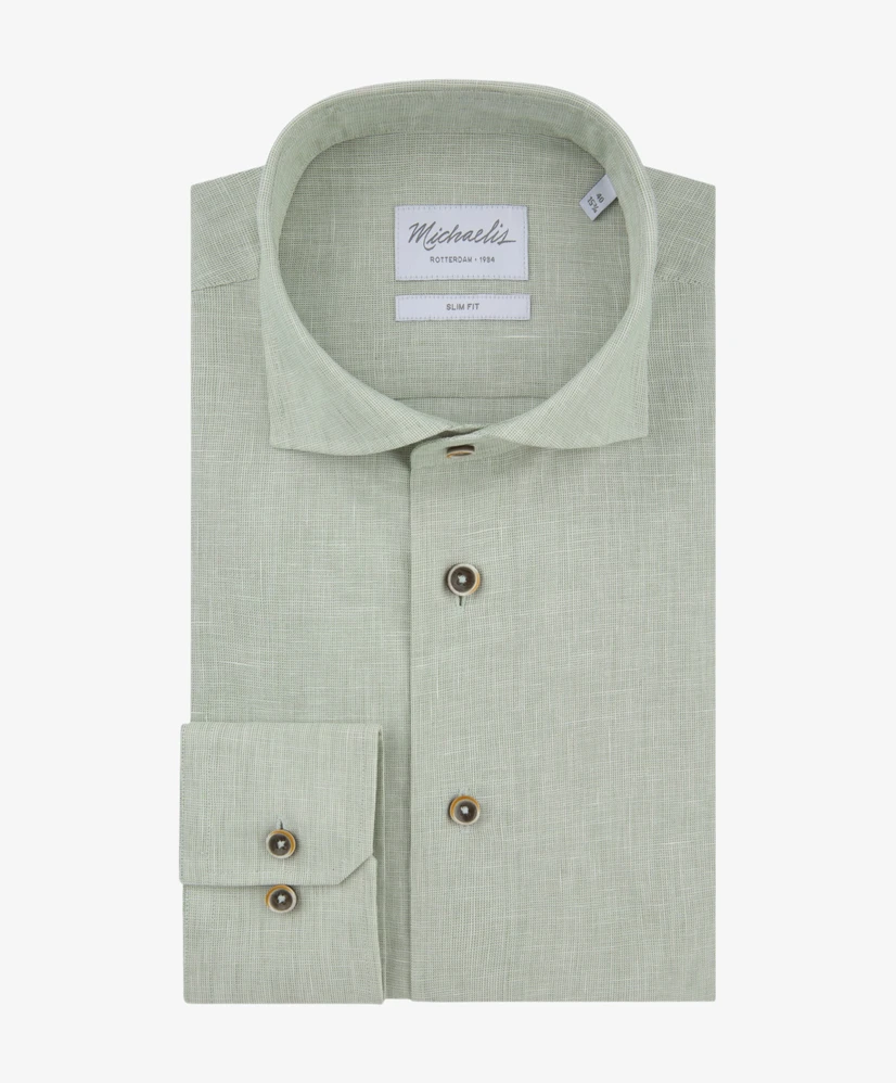 Michaelis Overhemd Effen Slim Fit