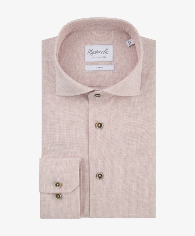 Michaelis Overhemd Effen Slim Fit