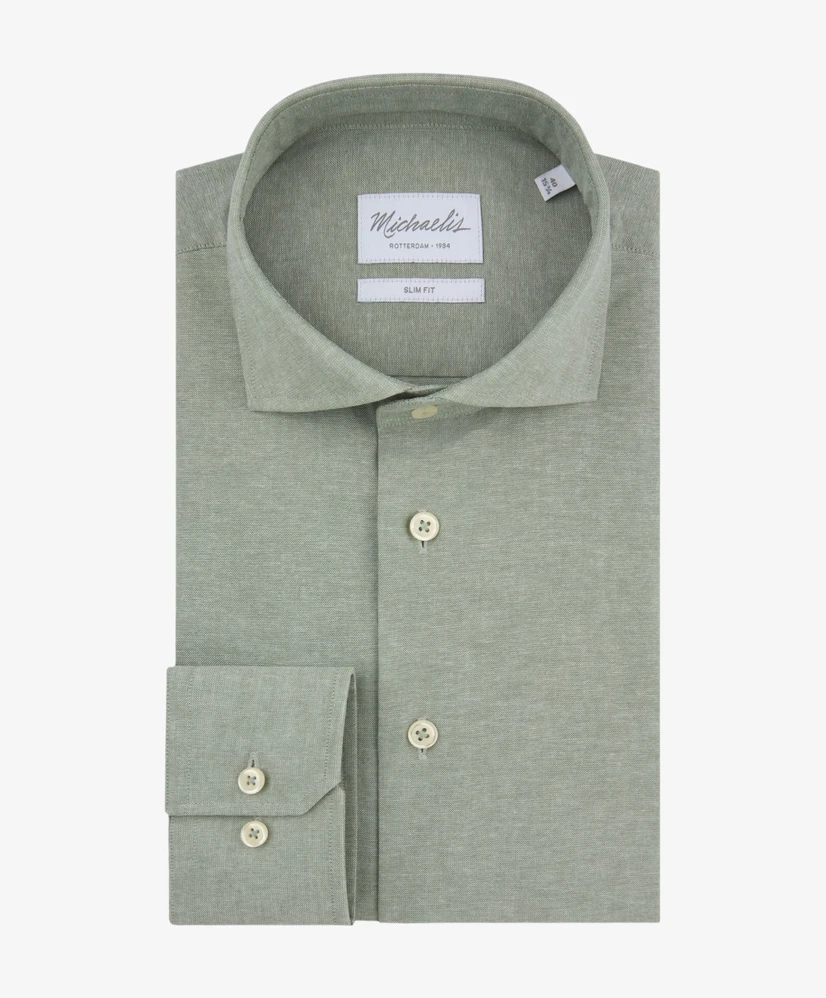 Michaelis Overhemd Effen Slim Fit