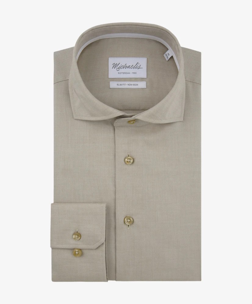 Michaelis Overhemd Effen Slim Fit