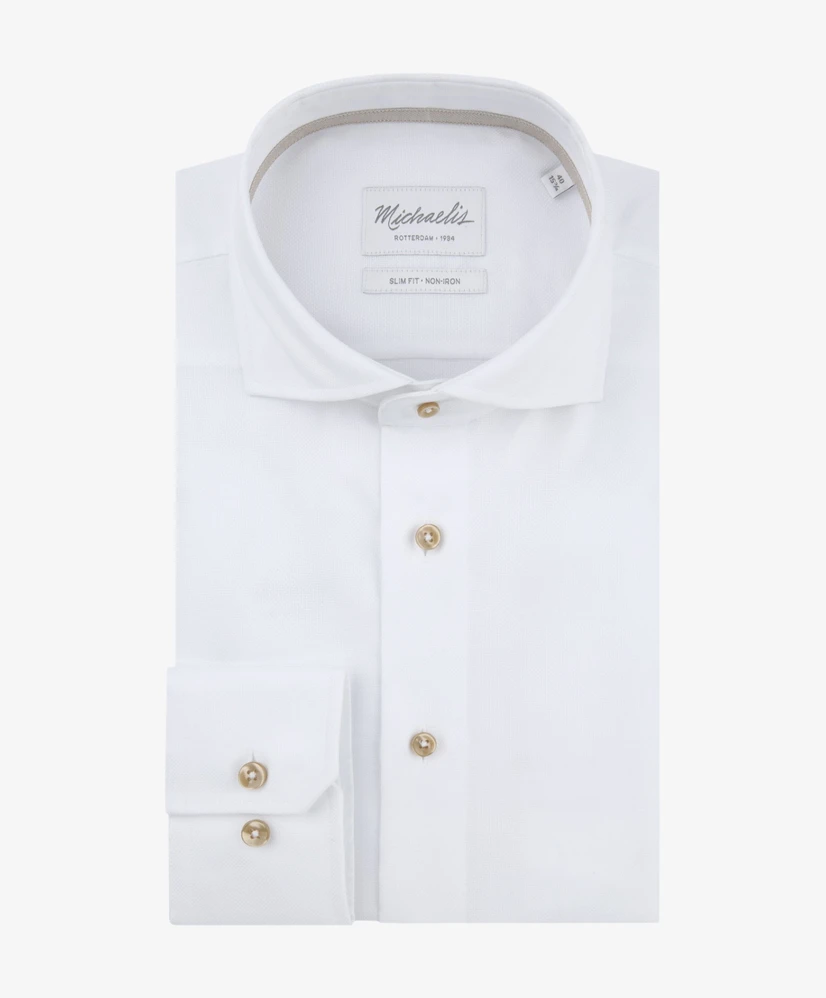 Michaelis Overhemd Effen Slim Fit