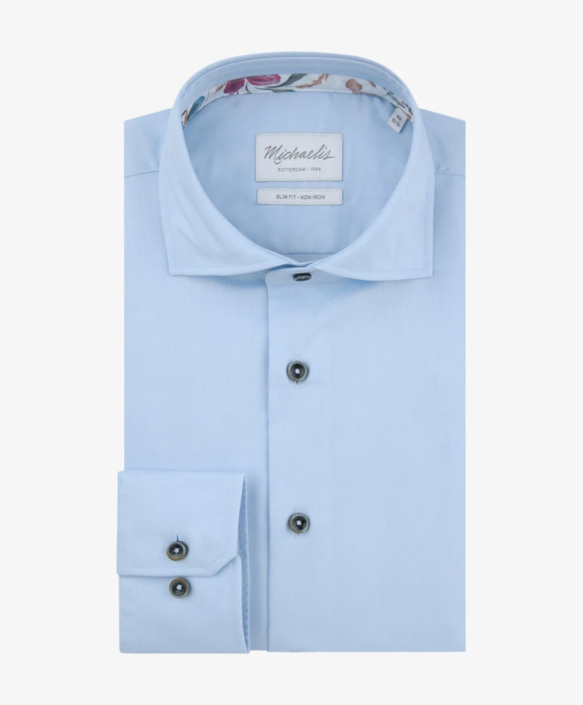 Michaelis Overhemd Effen Slim Fit