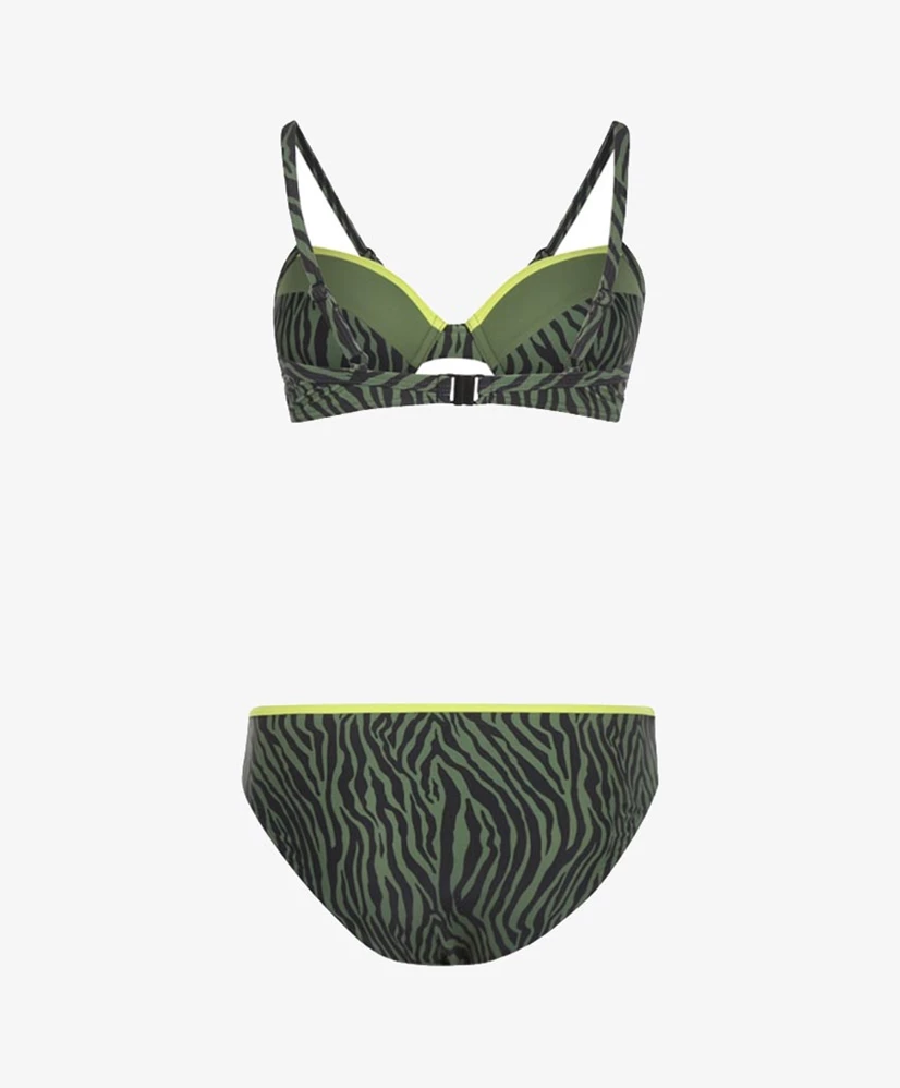 Mila Beach Bikini Contrast Piping Jungle Vibe
