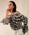 Monari Blouse Leopard Coffee