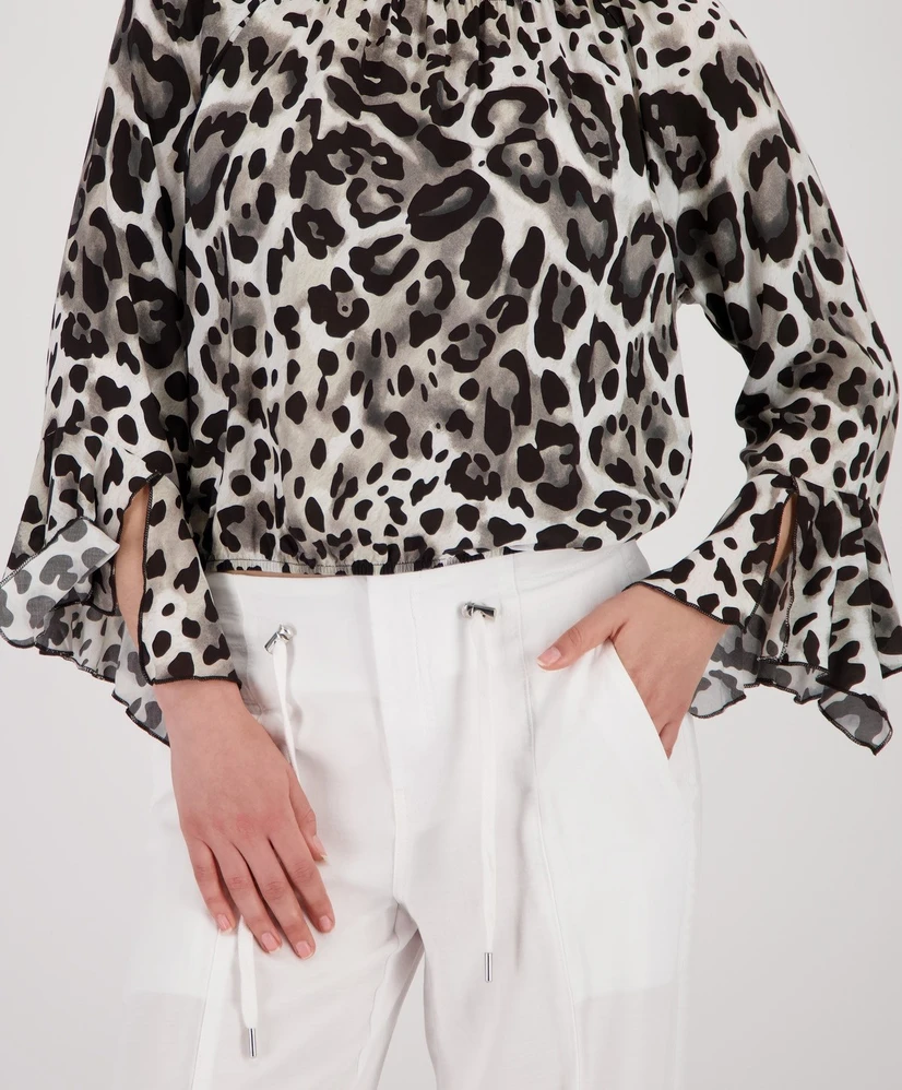 Monari Blouse Leopard Coffee