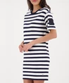 Monari T-shirt Jurk Gestreept