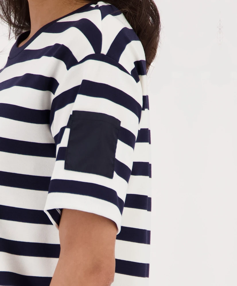 Monari T-shirt Jurk Gestreept