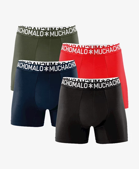 Muchachomalo Shorts Cotton Solid 4-Pack
