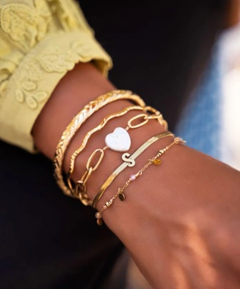 My Jewellery Armband Chains Pearl Heart