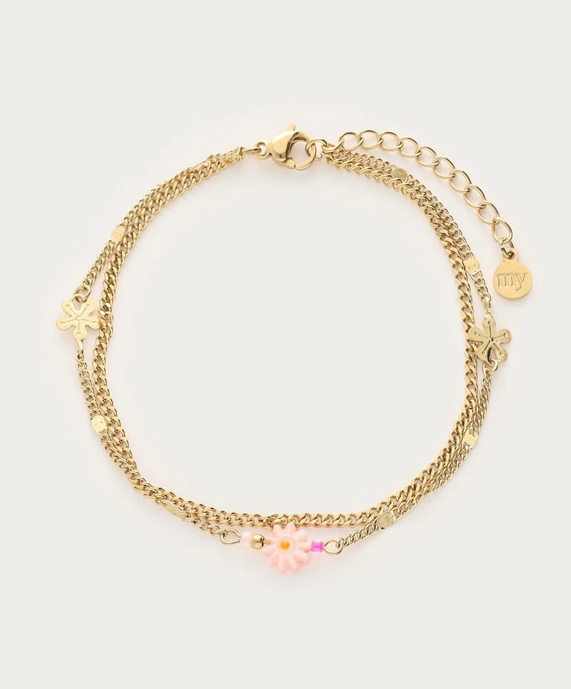 My Jewellery Armband Dubble Chain Daisy